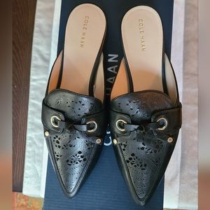 Cole Haan Emily Mule Black Leather Size 8